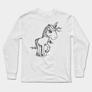 Cute and Fabulous Unicorn Draw Magic Gift Tee Long Sleeve T-Shirt